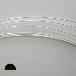 16 Gauge Half Round Dead Soft 10% Sterling Silver-Filled Wire - 1 Metre