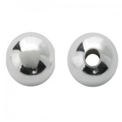 2mm Sterling Silver Seamless Look  Bead - Pack 100