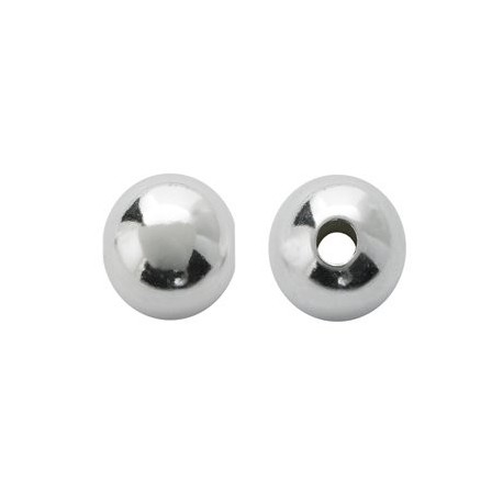 6mm Sterling Silver Seamless Bead - Pack 10