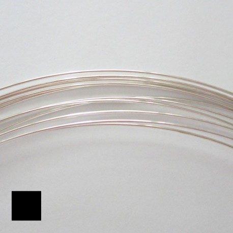 18 Gauge Half Hard Square Argentium Wire - 50 cm