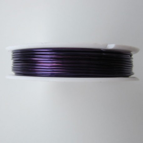 24 Gauge Round Purple Coloured Copper Wire - 18 Metres