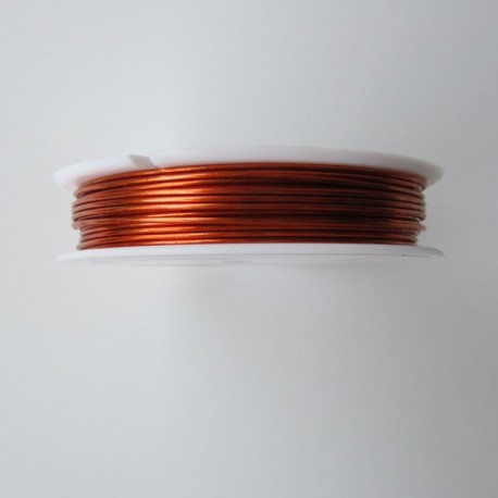 24 Gauge Round Orange Coloured Copper Wire - 18 Metres