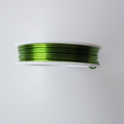 30 Gauge Round Lime Green Coloured Copper Wire - 44 Metres
