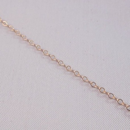 Flat Cable 1.6mm Rose Gold Filled Chain - 1 Metre