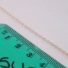 Flat Cable 1.6mm Rose Gold Filled Chain - 50cm Shown with a Ruler