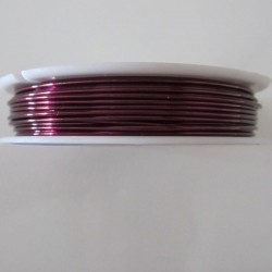 22 Gauge Round Magenta Coloured Copper Wire - 13 Metres