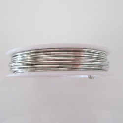 28 Gauge Round Silver Coloured Copper Wire - 35 Metres