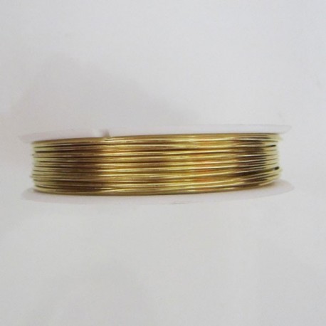 30 Gauge Round Gold Coloured Brass Wire - 44 Metres