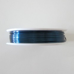 24 Gauge Round Sapphire Blue Coloured Copper Wire - 18 Metres