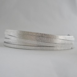 Silver Anodised Flat Textured Aluminium Wire 5mm X 1mm - 5m