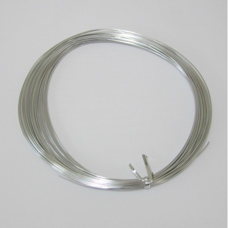 18 Gauge Silver Aluminium Round Wire - 13m