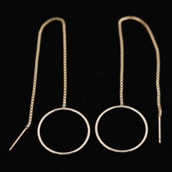 19.5mm Circle Ear Threads Gold Filled Earring