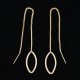 20.5mm Flat Oval Ear Threads Gold Filled Earring - 1 Pair