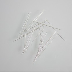Head Pin 50mm Sterling Silver - Pack of 20