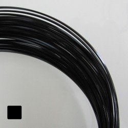 16ga (1.2mm) Square Anodised Aluminium Wire Black - 13m