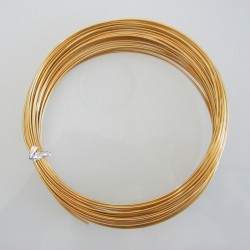12 Gauge Gold Aluminium Round Wire - 13m Zoom