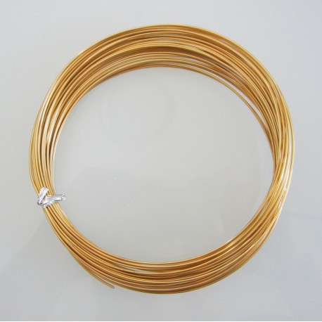 20 Gauge Gold Aluminium Round Wire - 13m
