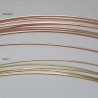 20 gauge Half Round Dead Soft 14k Rose Gold Filled Wire - 3 Metres Colour comparison