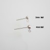 Sterling Silver Post Earring with 4mm Hollow Ball - 5 Pairs