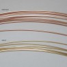 12 gauge Dead Soft Round 14k Rose Gold Filled Wire - 50cms Colour comparison