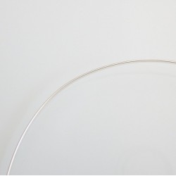 Flattened Plain Sterling Silver Wire - 25 cm Side View