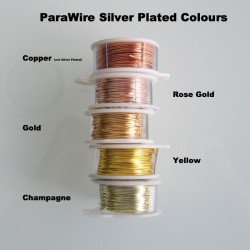 ParaWire 20ga Round Yellow Silver Plated Copper Wire - 5 Metres Compare Colours