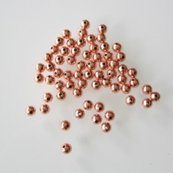 4mm Clear Coated Copper Beads - Pack of 100