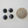 Snowflake Obsidian Round Cabochon - 10mm Pack of 2 Size Comparison