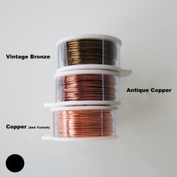 ParaWire 20 Gauge Round Antique Copper Wire with Anti Tarnish Coating - 9 Metres Compare