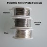 ParaWire 22ga Round Titanium Silver Plated Copper Wire - 7 Metres Compare Colours