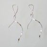 5cm Smooth Flat Ribbon Sterling Silver Earring
