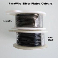 ParaWire 24ga Round Hematite Silver Plated Copper Wire - 9 Metres Compare Colours