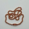 Natural Copper 3.2mm Bead Chain with Connector Link