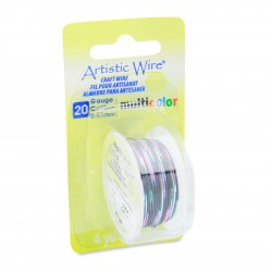 Artistic Wire 20ga Round Multi Coloured Copper Wire Pink Black and Green - 3.6 Metres Right View