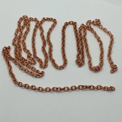 Oval Cable 3.1mm Natural Copper Chain - 3 Metres