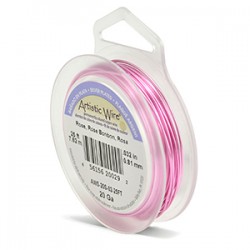 Artistic Wire 20ga Round Rose Coloured Silver Plated Copper Wire - 7 Metres