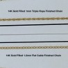 Finished Flat Cable 1.2mm 14K Gold Filled Necklace - 45cm Compare with the Triple Rope 1mm Chain