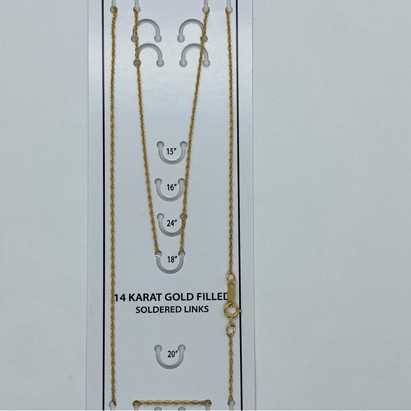 Finished Triple Rope 1mm 14K Gold Filled Necklace - 45cm