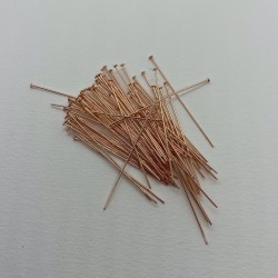Head Pin 50mm Rose Gold Colour 21ga - Pack of 72