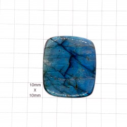 Very Large Blue Labradorite Cabochon - 43x36x7mm Sold Individually