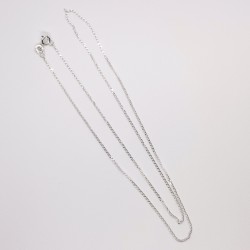 Finished 1.4mm Curb Sterling Silver Filled Necklace - 50cm