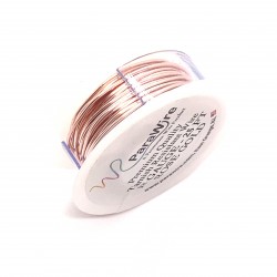 ParaWire 18ga Round Rose Gold Silver Plated Copper Wire - 7.6 Metres