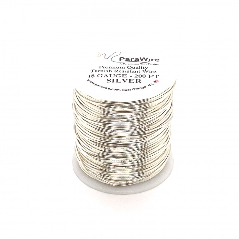 ParaWire 18ga Round Silver Plated Copper Wire - 60 Metres