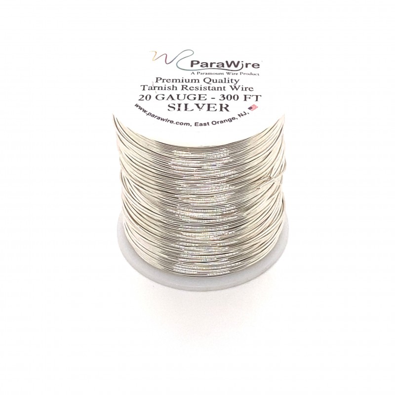 ParaWire 20ga Round Silver Plated Copper Wire - 90 Metres