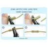 Artistic Wire Large Crimp Connector 14ga Tarnish Resistant Gold Coloured - Pack of 50 - Chart on how to use.