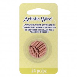 Artistic Wire Large Crimp Connector Mixed Pack of Natural Copper - Pack of 24