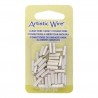 Artistic Wire Large Crimp Connector 12ga Tarnish Resistant Silver Plated - Pack of 50