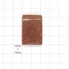 Red Goldstone Rectangle Cabochon - 33x22x7mm Sold Individually