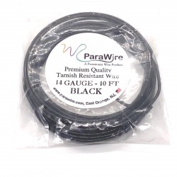 ParaWire 14ga Round Black Copper Wire with Anti Tarnish Coating - 3 Metres