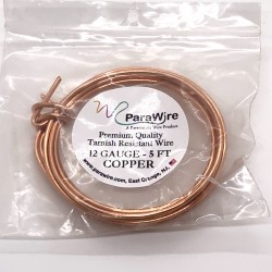 ParaWire 12ga Round Copper Wire with Anti Tarnish Coating - 1.5 Metres